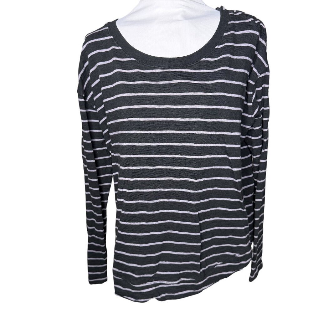 We The Free Free People black and gray medium long sleeve ribbed